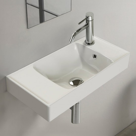 Επικαθήμενος Νιπτήρας Πορσελάνης 60x30cm Cerastyle Sharp 044400-u Λευκό